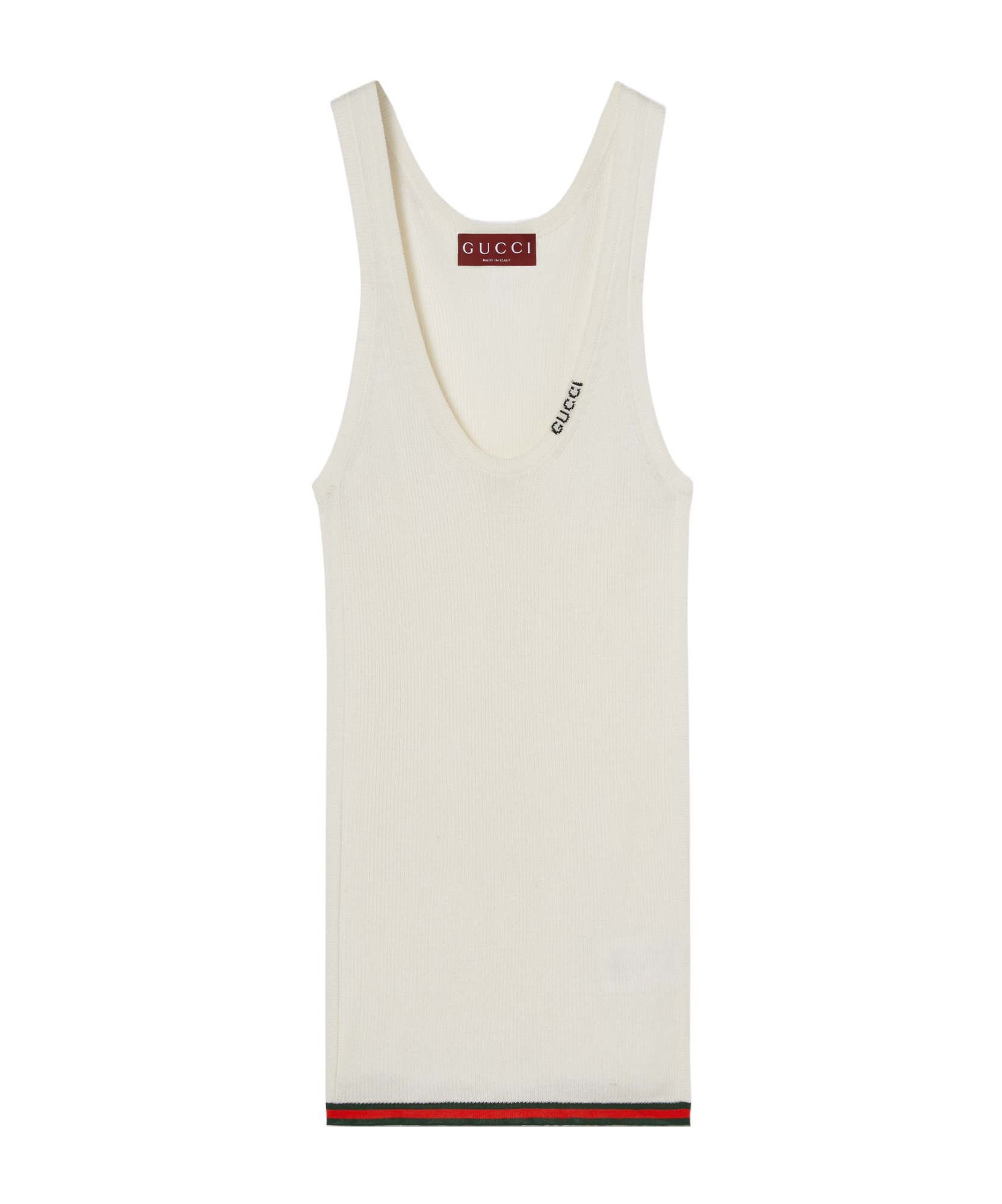 GUCCI RIB SILK TANK TOP