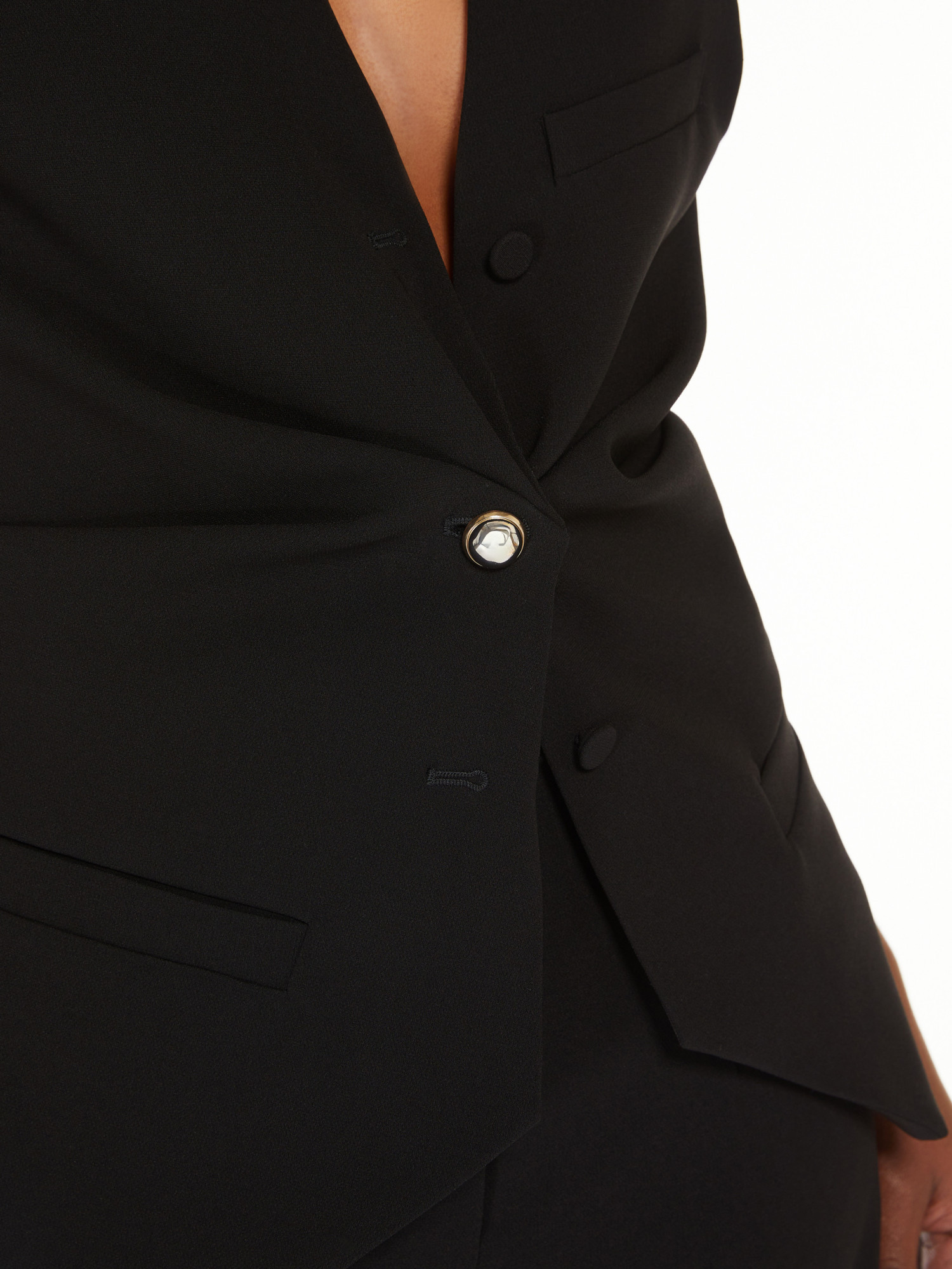 Max Mara Sleeveless Vest In Black