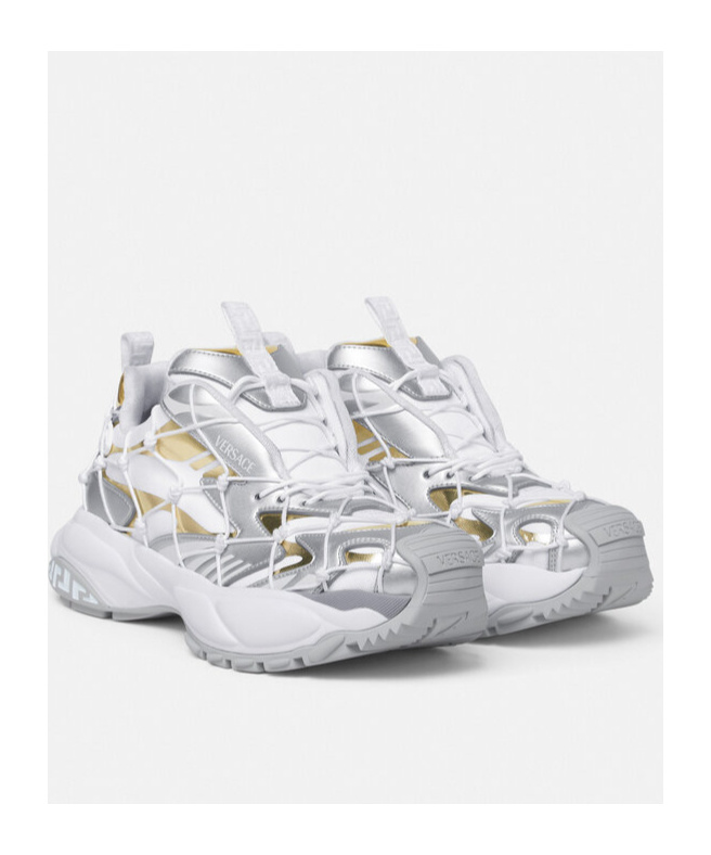 Versace Mercury M_vs_03 Metallic Sneakers In White