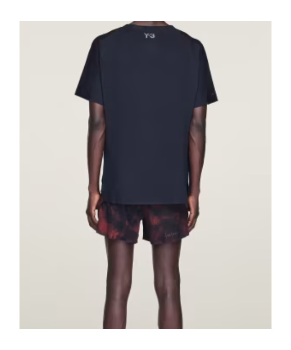 Y-3 Running Short Sleeve Tee In Black