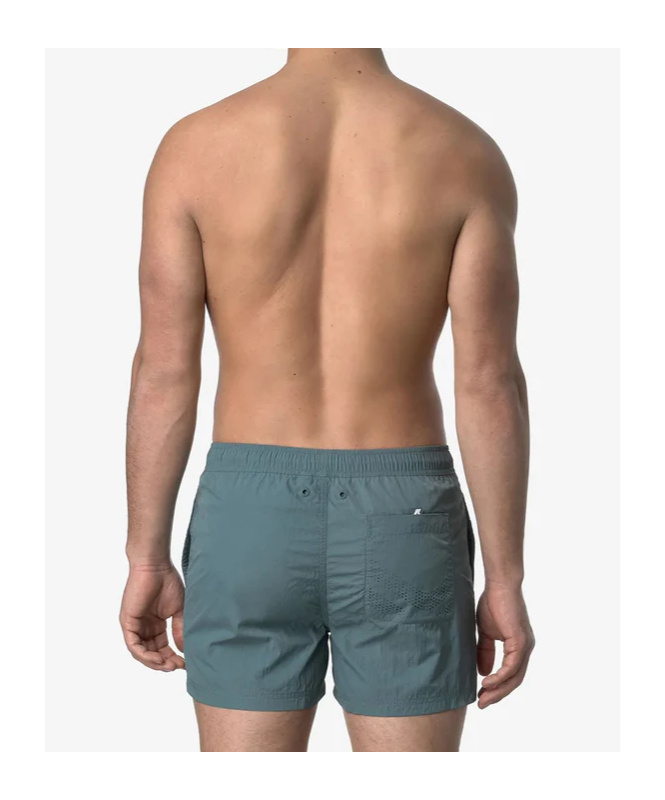 K-way Drawstring Waist Swim Shorts In Green