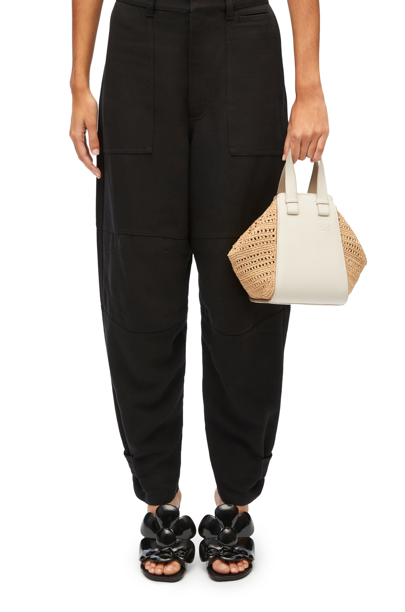 Loewe Compact Hammock Wings Mini Tote In White