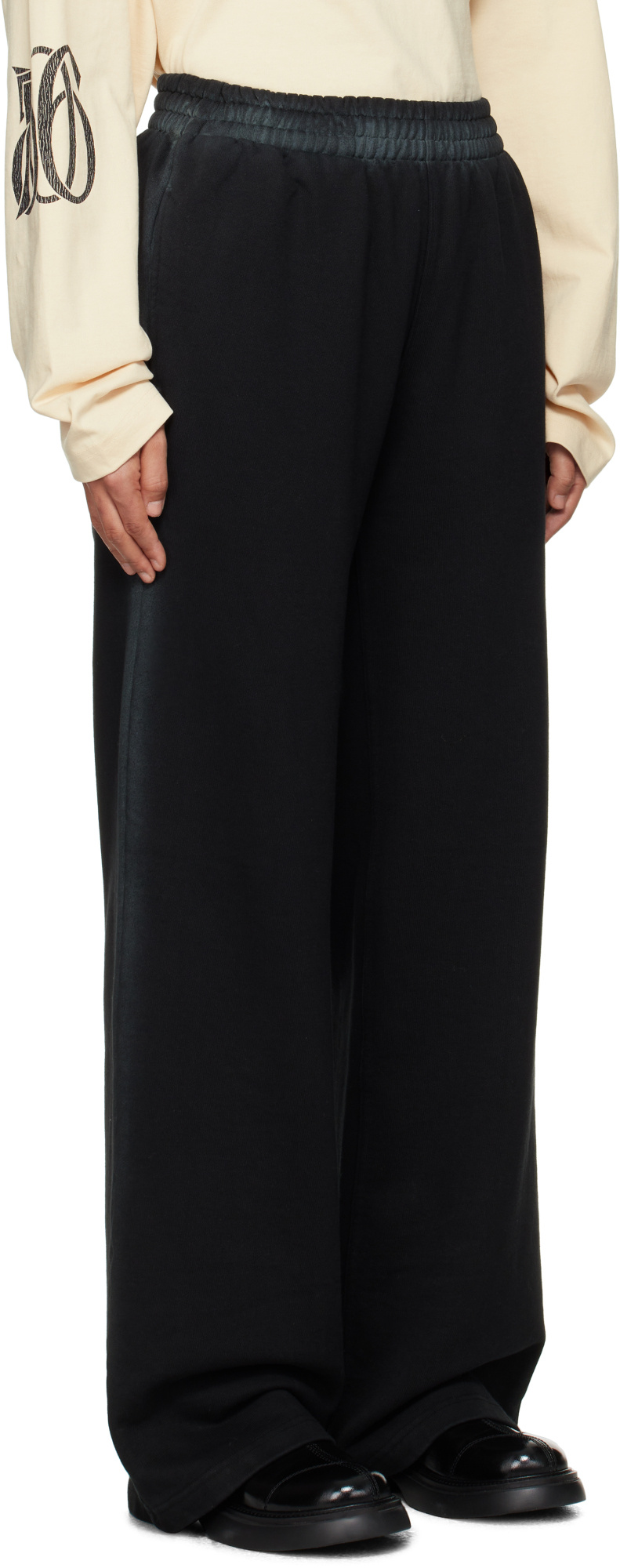 We11 Done Elastic Waist Sweatpants In Black