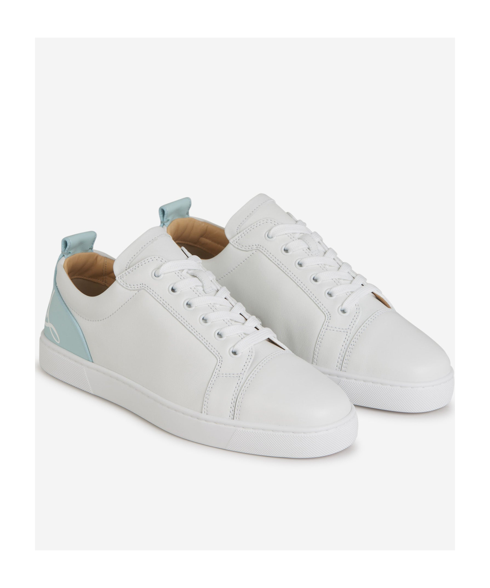 Christian Louboutin Fun Louis Junior Leather Sneakers In White