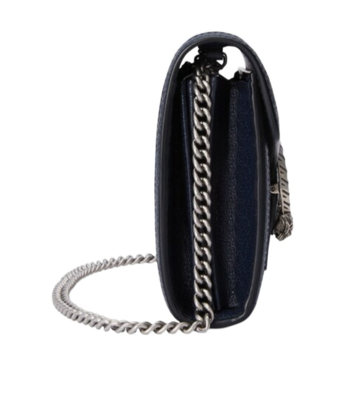 Gucci Dionysus Gg Chain Wallet In Gray
