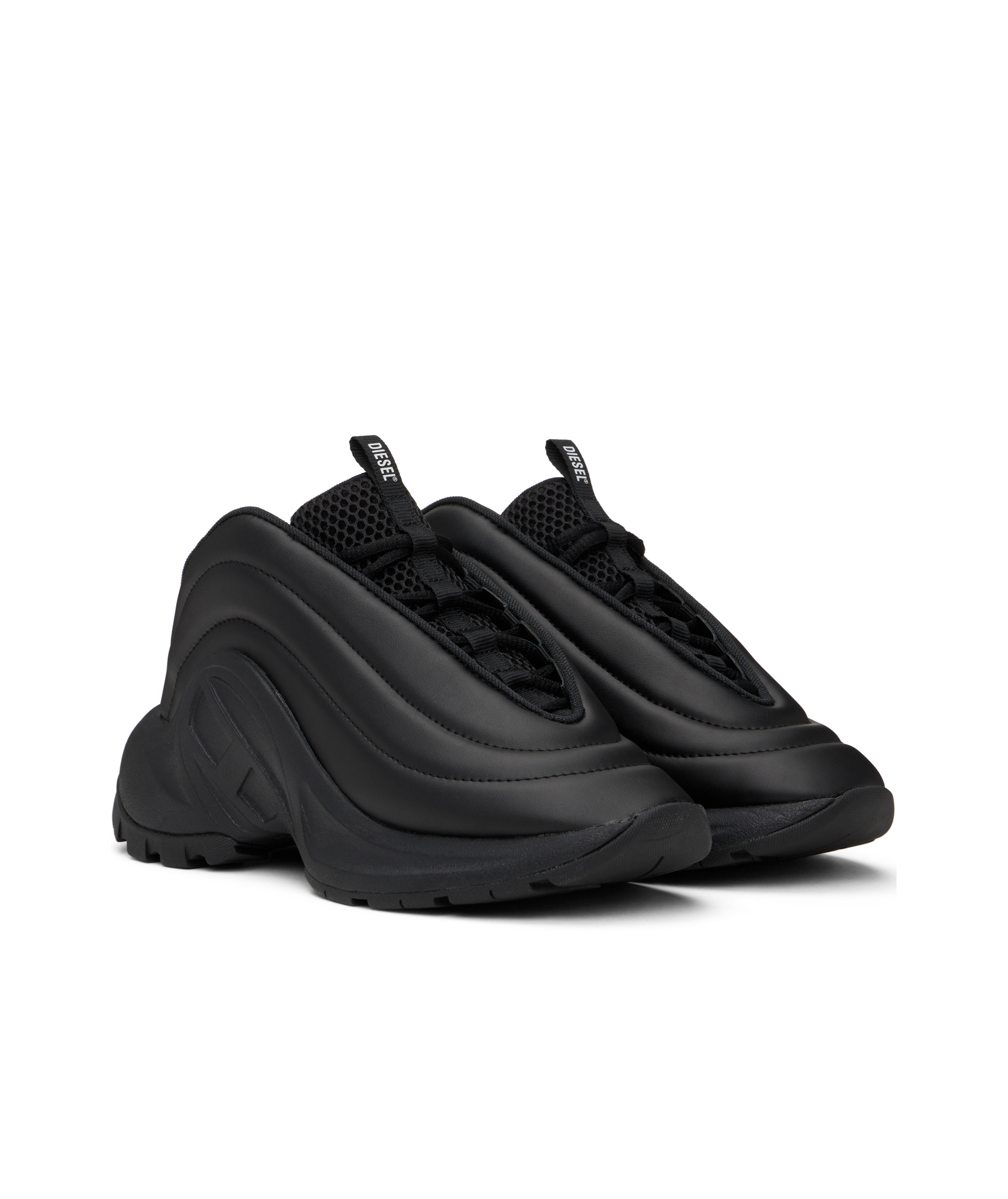 Diesel Mid D-runner Trainers Branded With Oval D Logo In Black