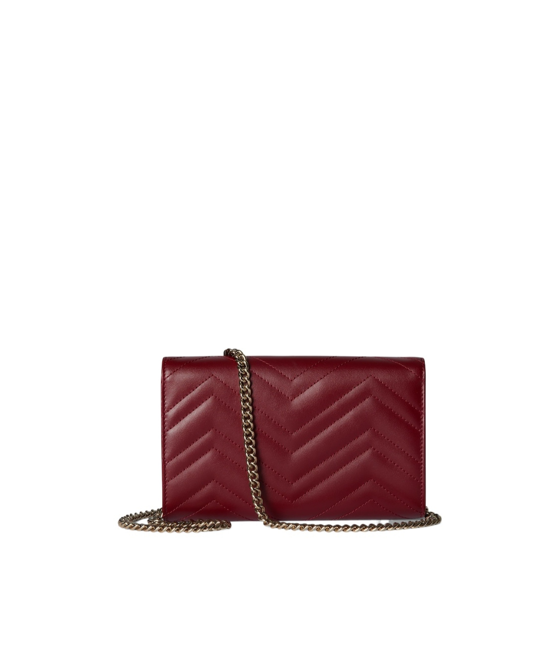 Gucci Gg Marmont Wallet On Chain In Burgundy