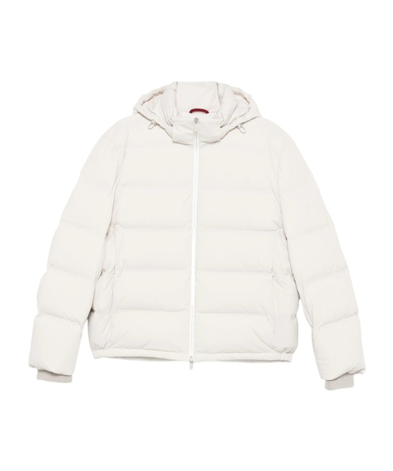 Brunello Cucinelli Zip-fastening Padded Jacket In Neutral