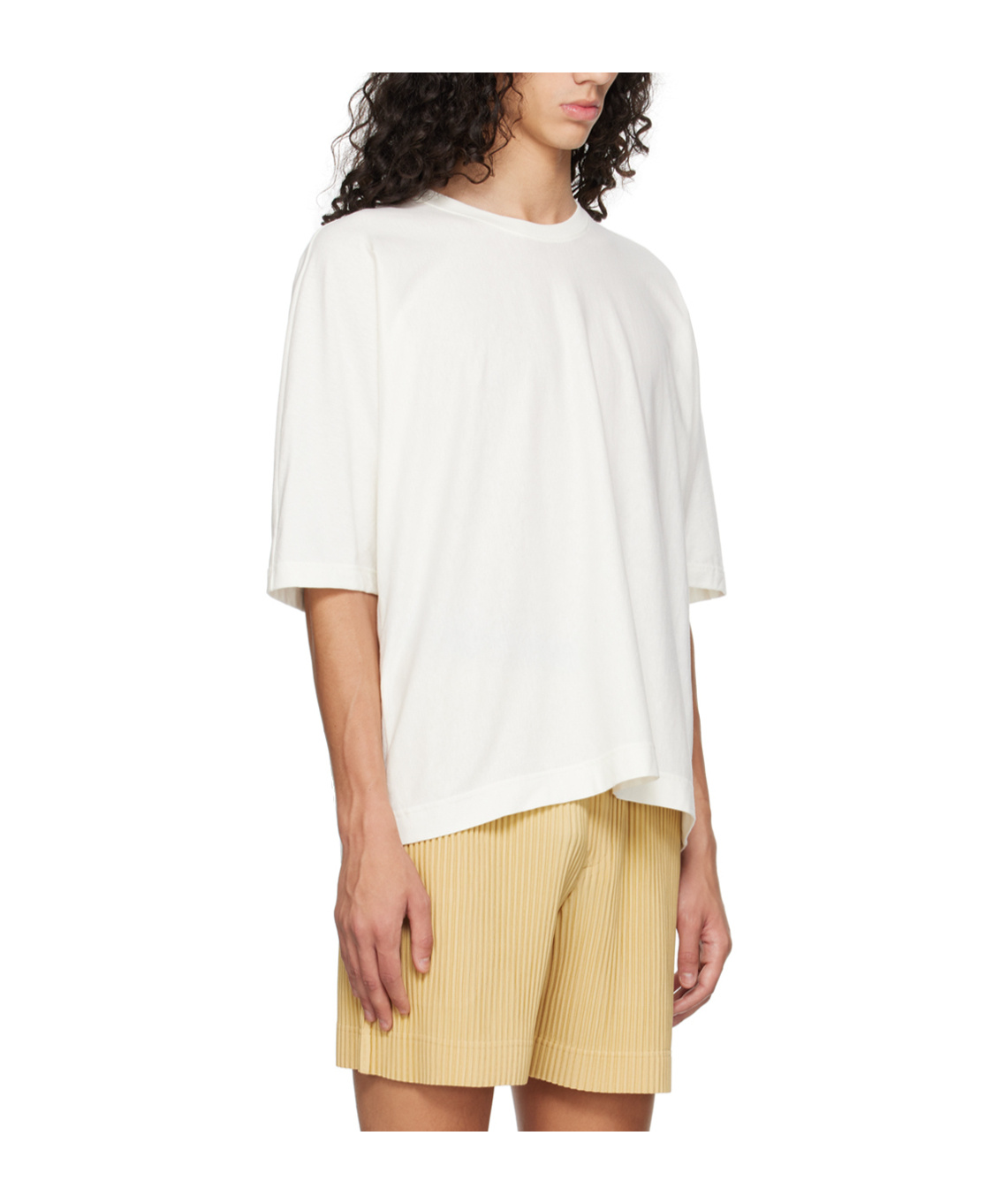 Issey Miyake White Release-t Basic T-shirt In White