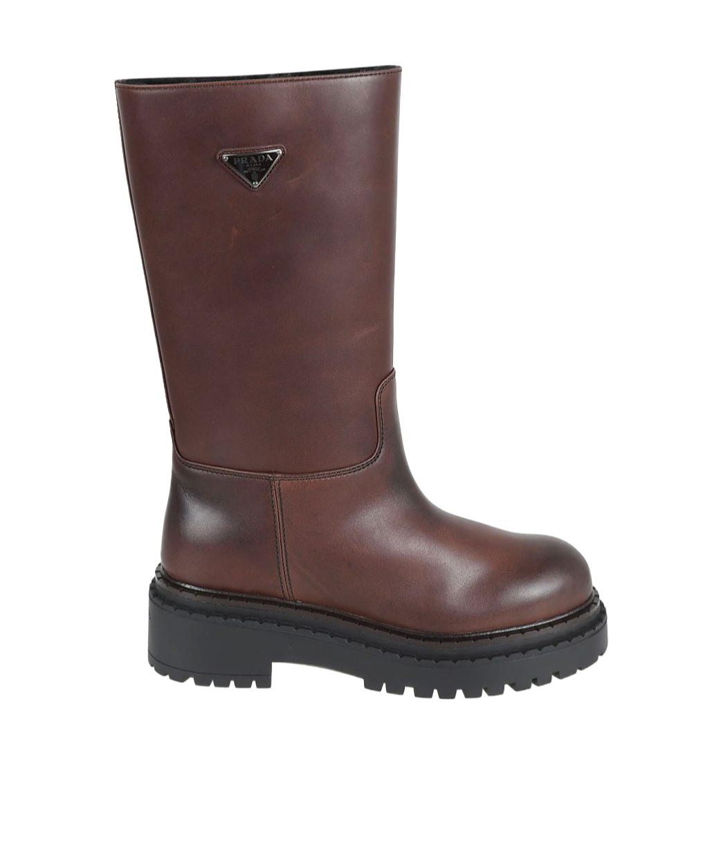Prada Logo Boots In Red