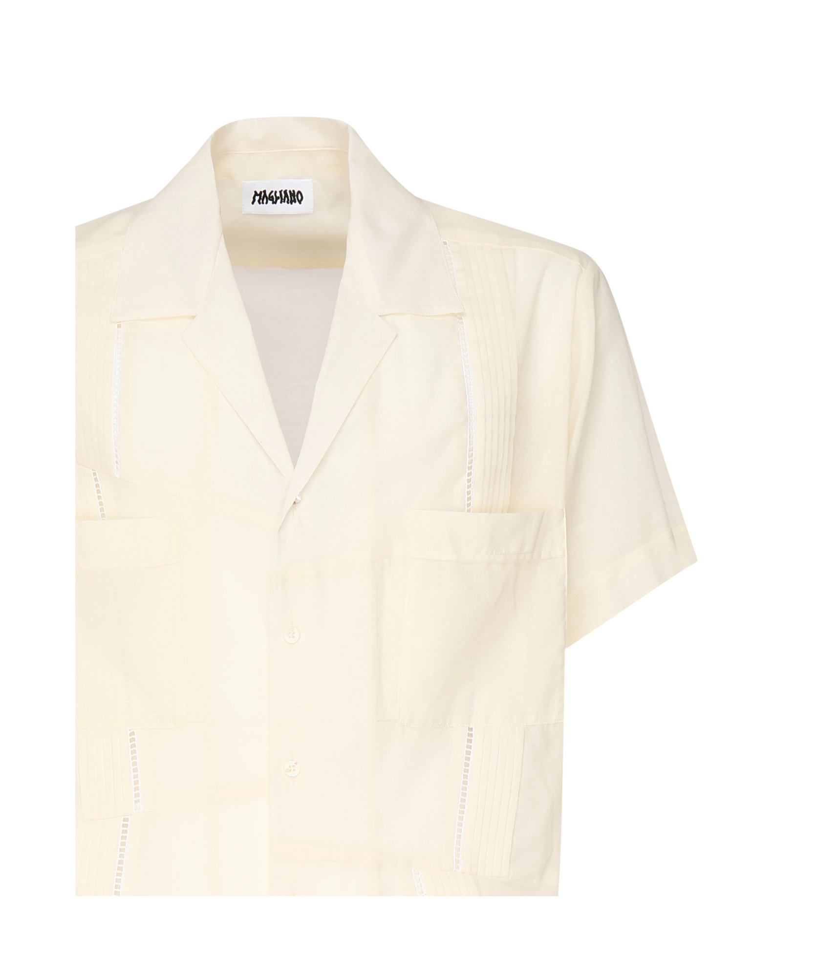 Magliano Patch-pocket Camp-collar Shirt In White