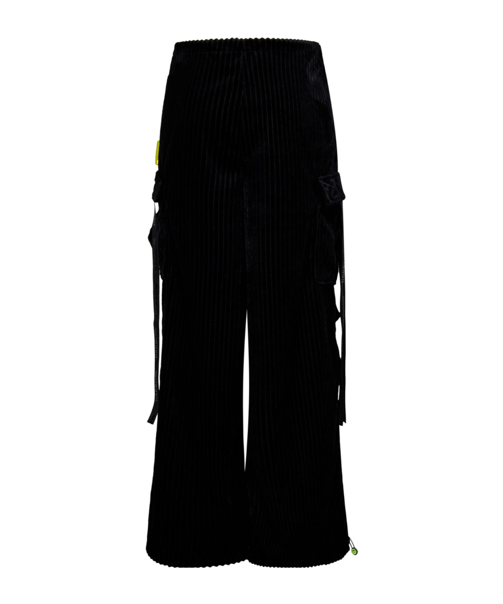 Barrow Ribbed Wide-leg Trousers In Black
