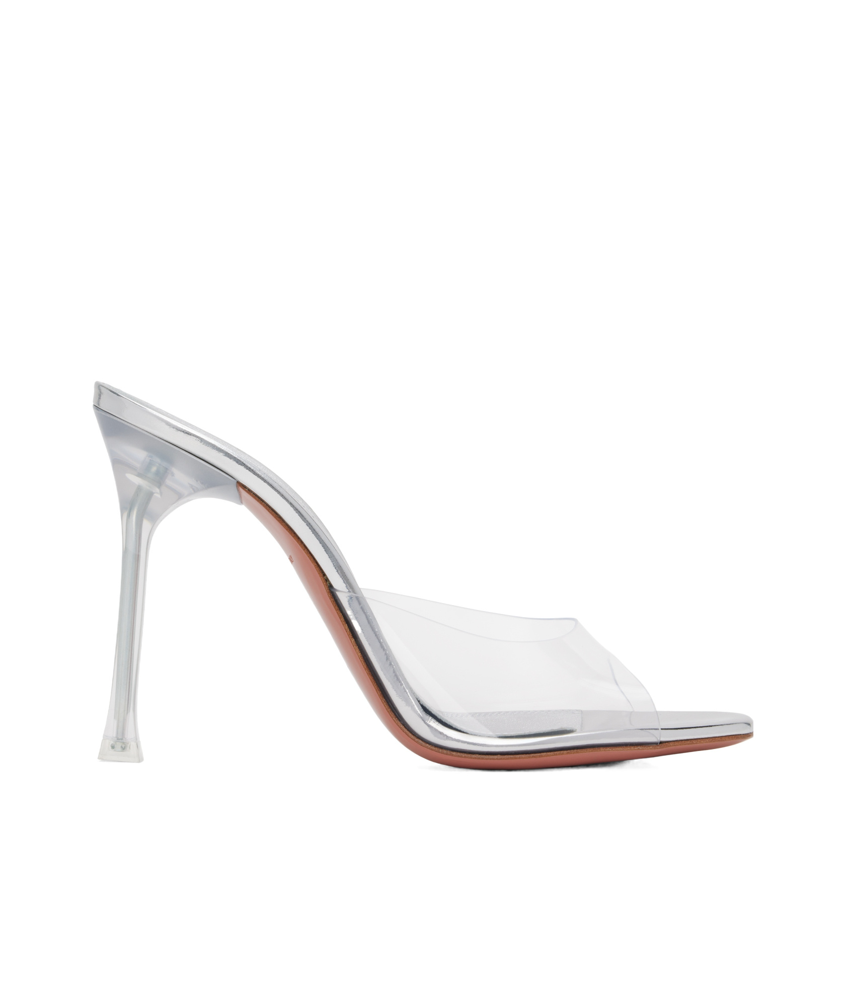 Amina Muaddi Alexa Glass 105 Sandals In White