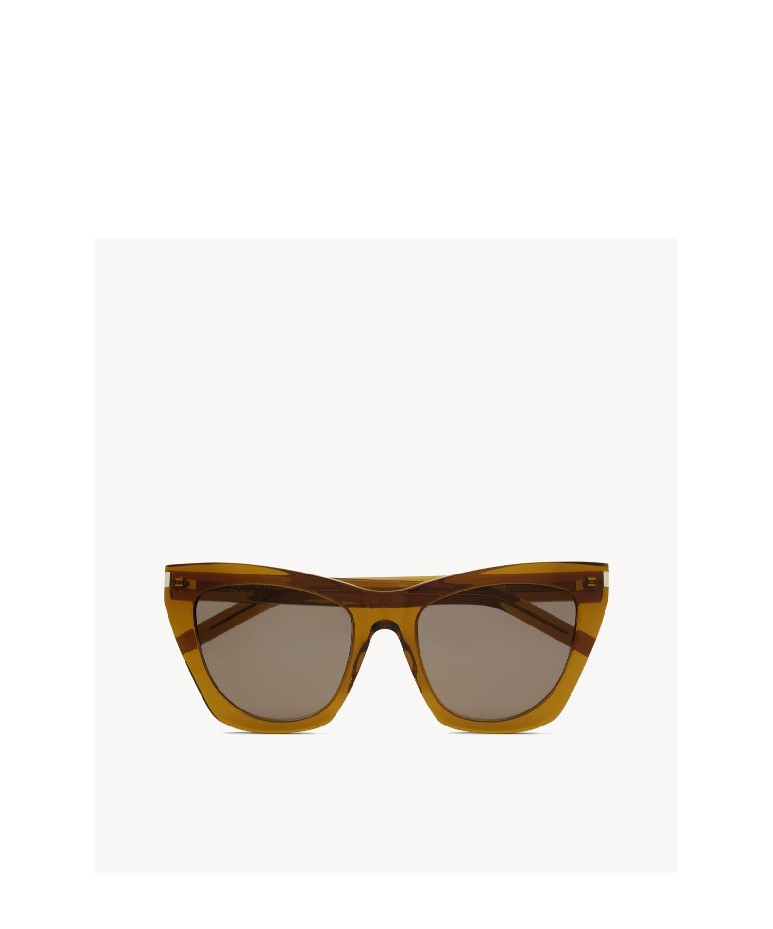 Saint Laurent Logo Sunglasses In Brown
