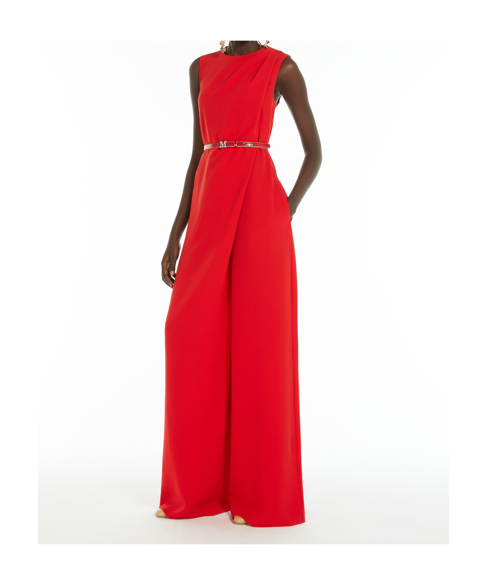 Max Mara Sleeveless Jumpsuit In Red