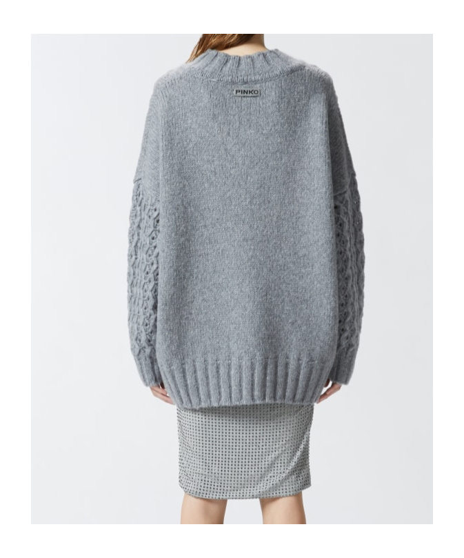 Pinko Devon Rex Sweater In Gray