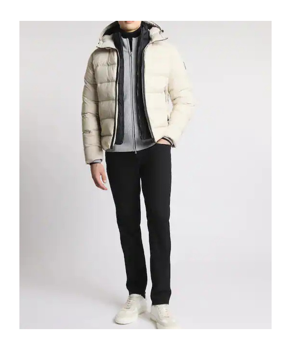 Fay Quilted Hooded Jacket In Neutral