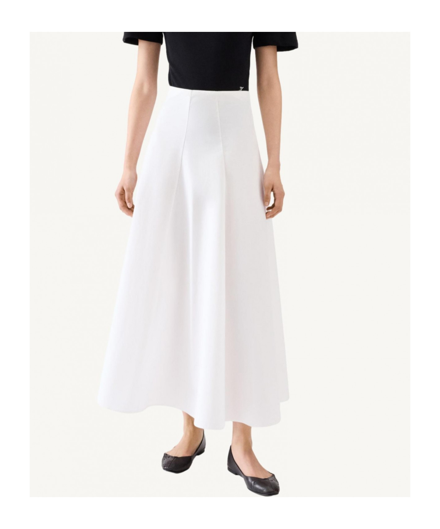 Jacquemus Flared Midi Skirt In White