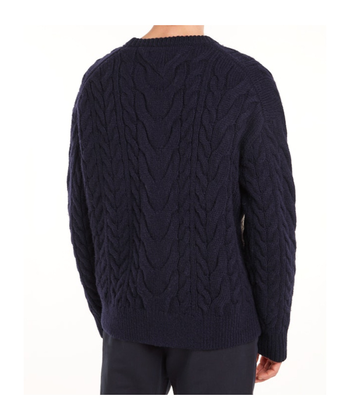 Tommy Hilfiger Striped Sweater In Black