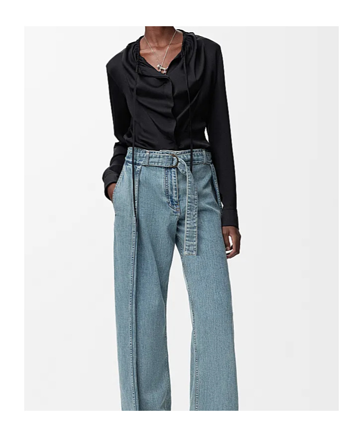 Loewe Blouse In Silk In Black