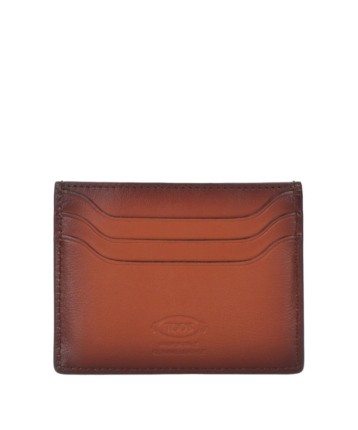Tod's Logo-plaque Credit Card Holder In Brown