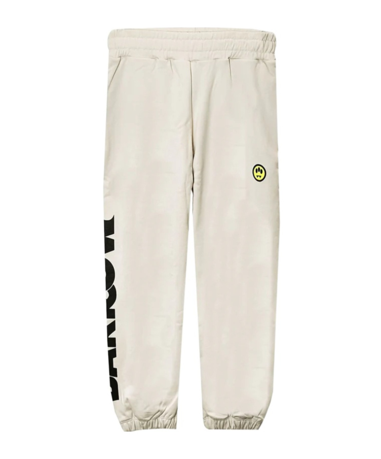 Barrow Smiley Face Sweatpants In White