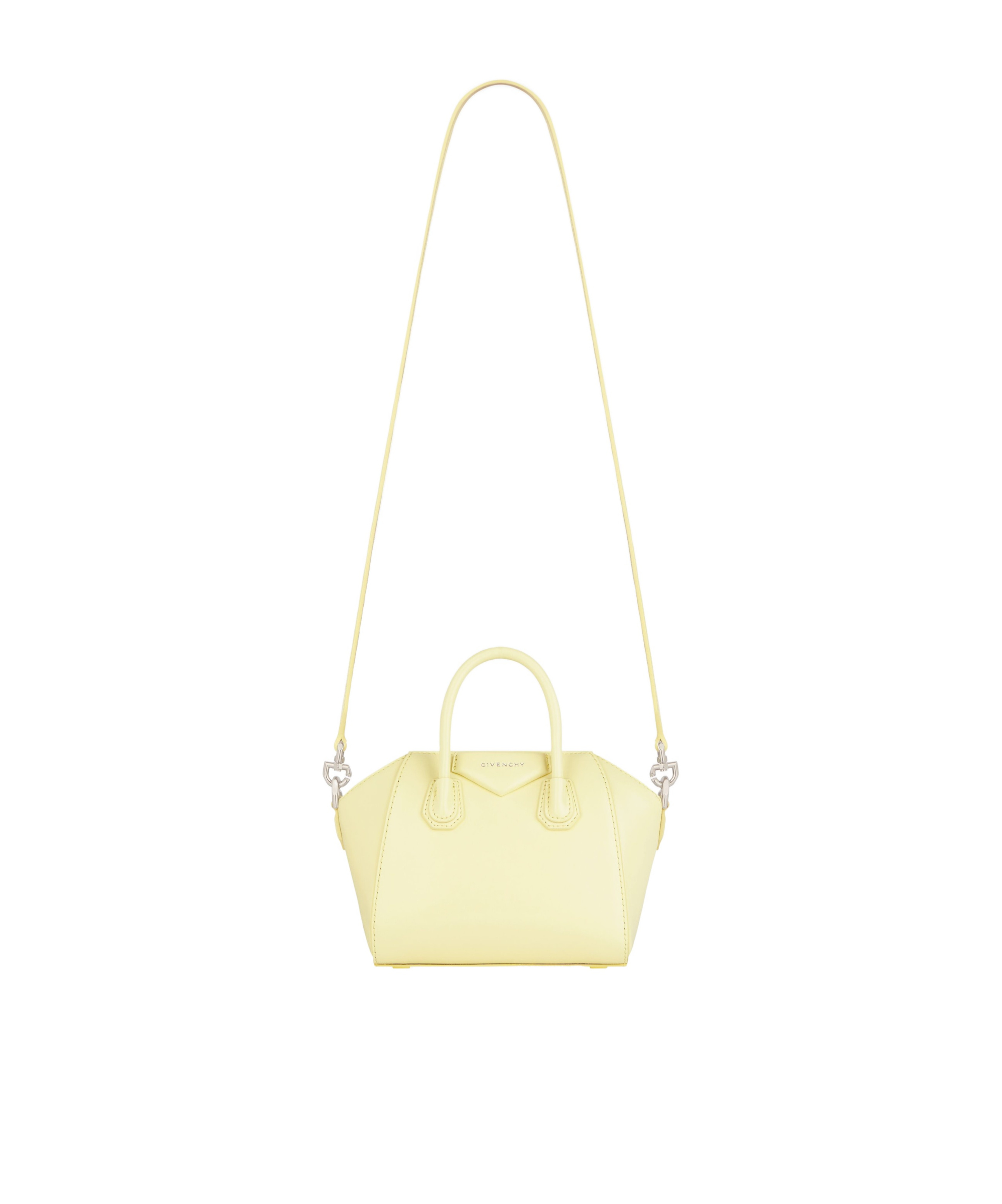 Givenchy Antigona Toy Bag In Soft Yellow And Natural Beige Box Leather In Nude