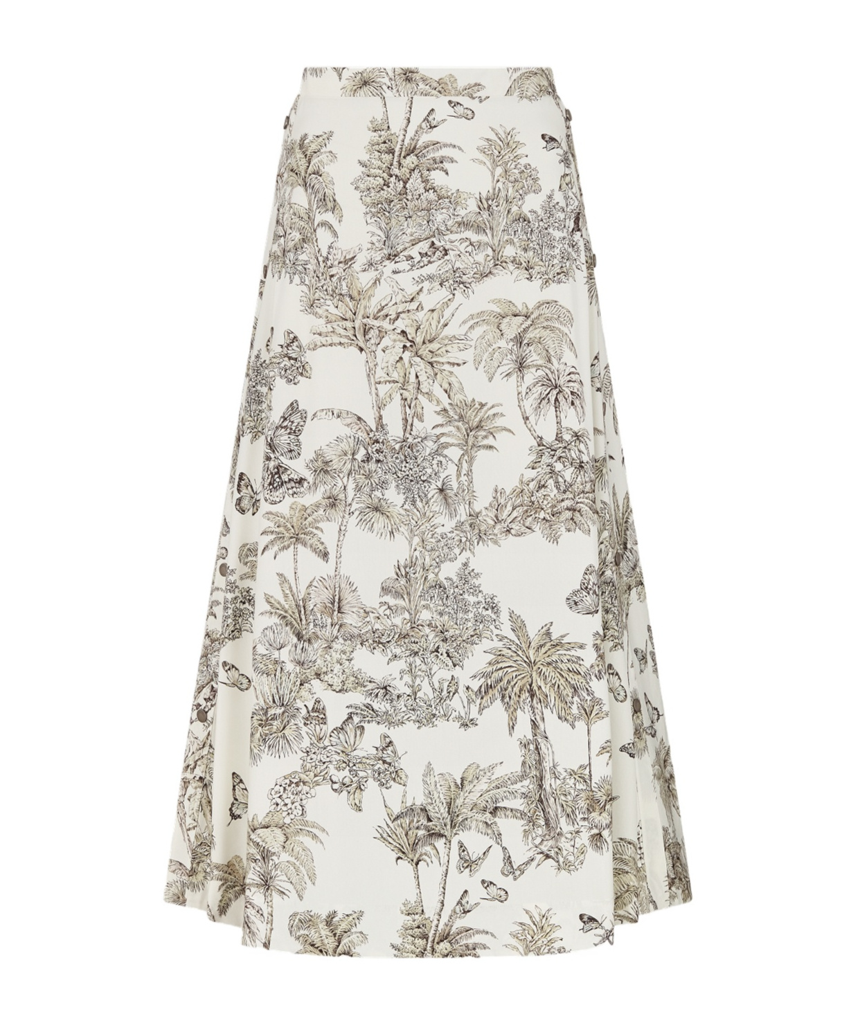 Dior Iviera Midi Flared Skirt In White