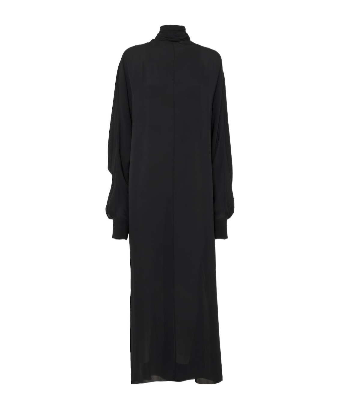 Khaite Lexi Silk Georgette Maxi Dress In Black