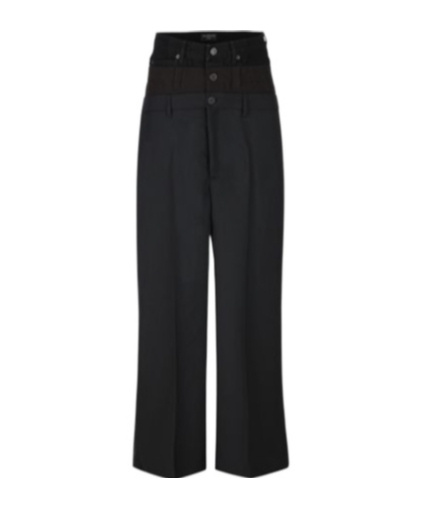 Balenciaga Layered Tailored Trousers In Black