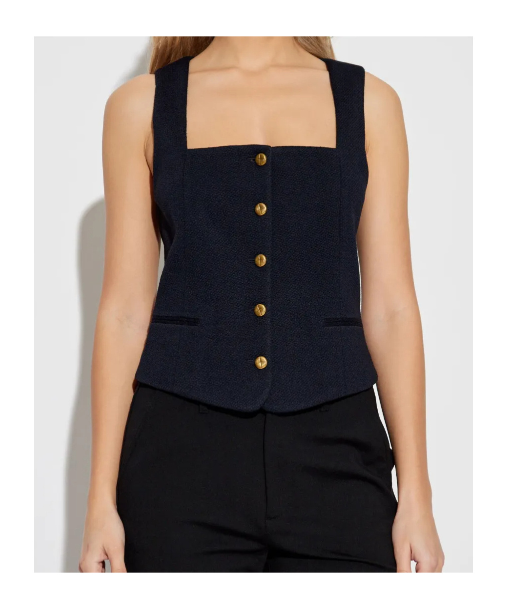 Rag & Bone Mariana Waistcoat In Blue