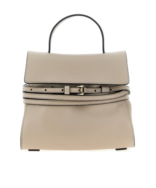 Moschino 'tie Me' Small Handbag In Gray