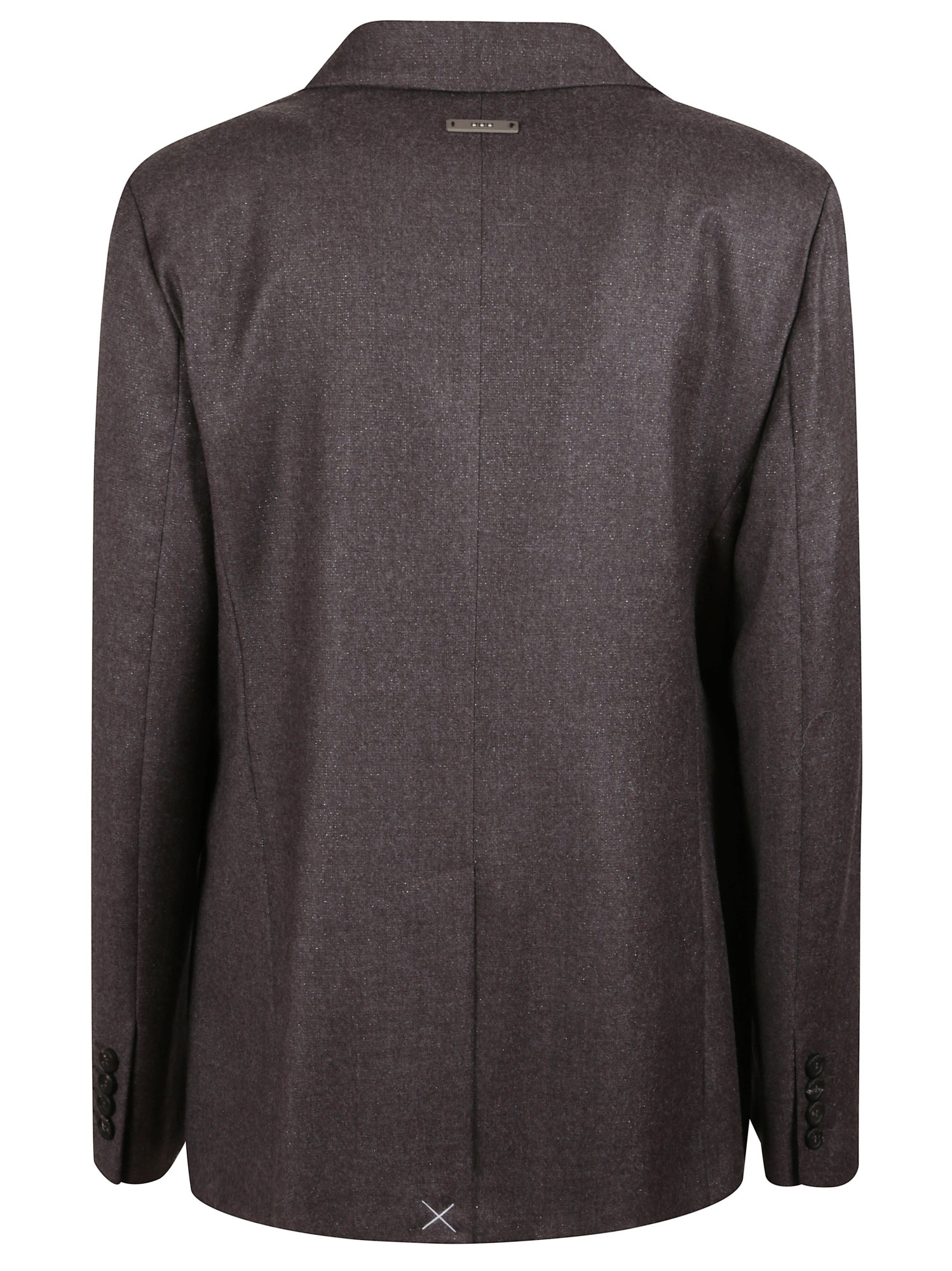 Peserico Single-breasted Wool Blazer In Brown