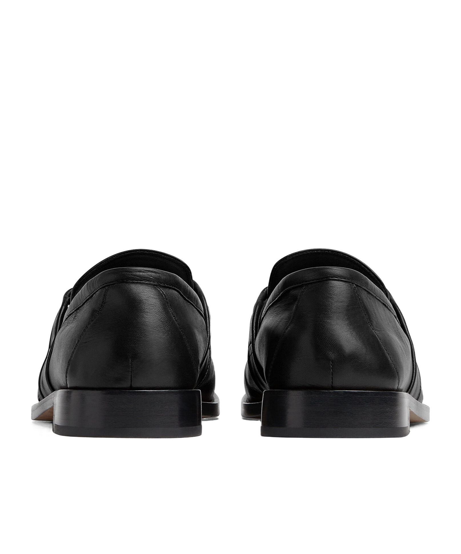 Shop Bottega Veneta Astaire Round-headed Loafers In Black