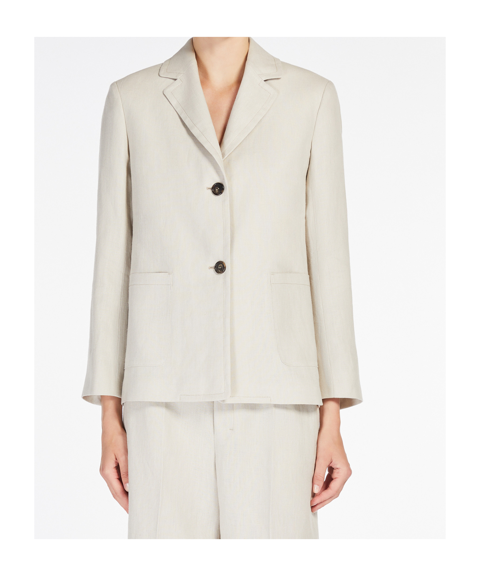 MAX MARA HEAVY LINEN CANVAS JACKET