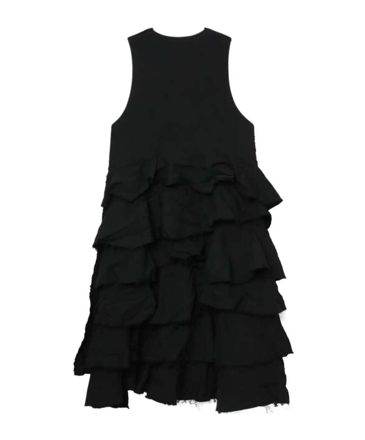 COMME DES GARÇONS RUFFLED-PANEL MIDI DRESS 