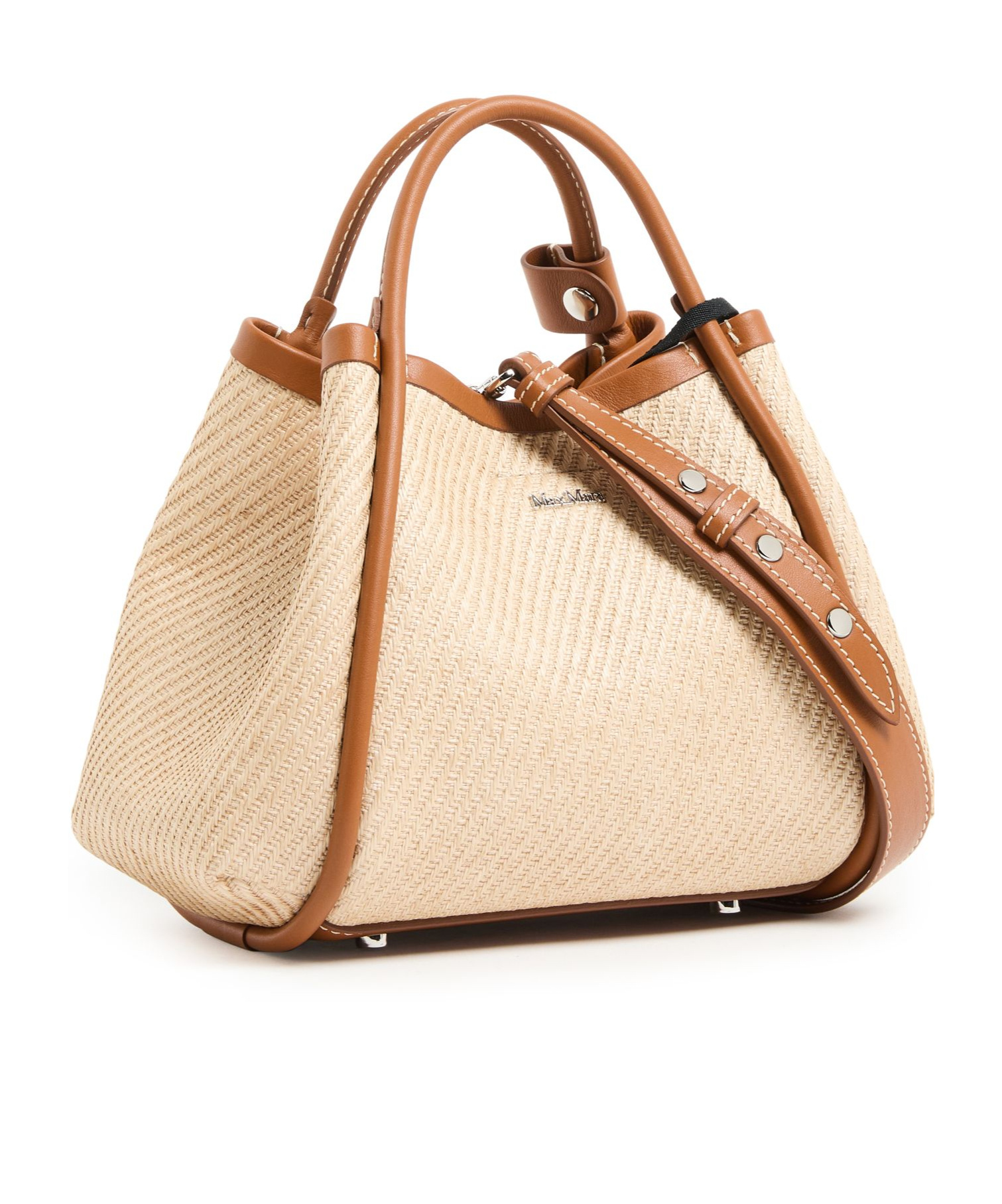 Max Mara Pattern Shoulder Bag In Nude