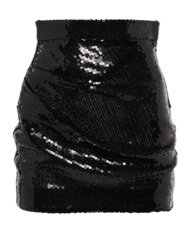 Alex Perry High-rise Sequined Miniskirt In Black