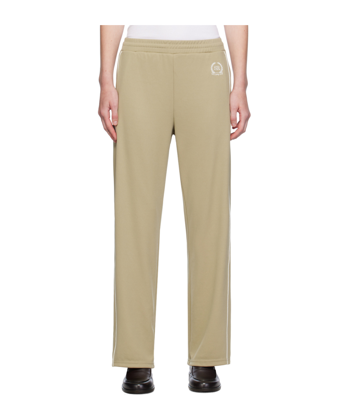 Shop Sporty And Rich Golf Embroided Sweatpants In Nude