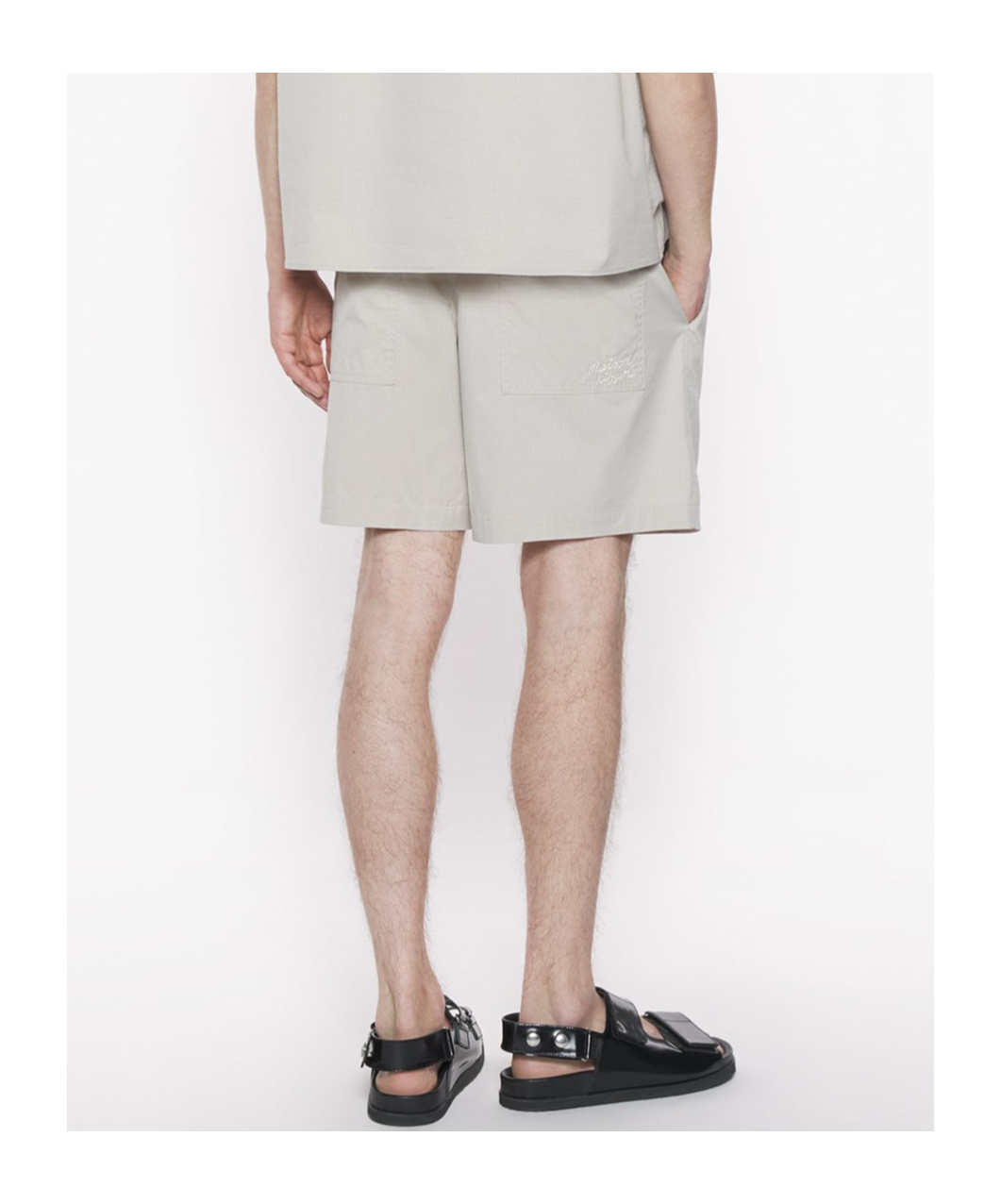 Maison Kitsuné Elasticated Shorts In Truffle Color