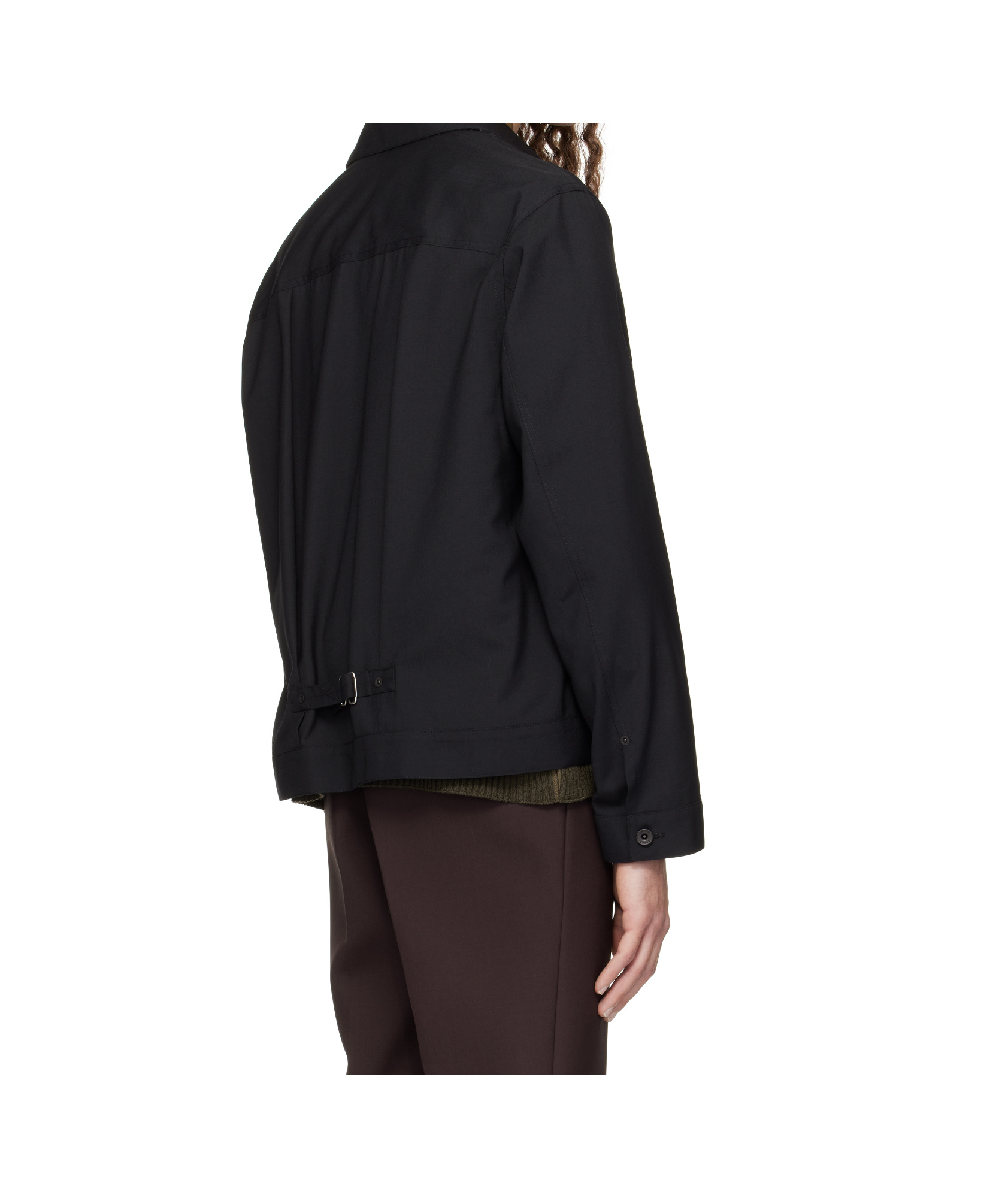 Sacai Long Sleeve Jacket In Black