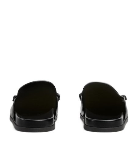 Gucci Horsebit Leather Mules In Black