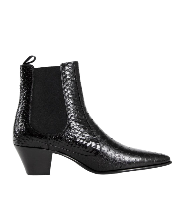 Celine Pointy Boots In Black