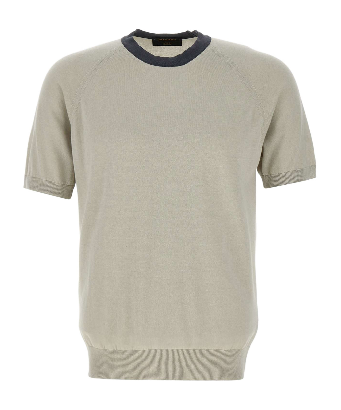 Gran Sasso T-shirt Knitting Pattern Sand  In Gray