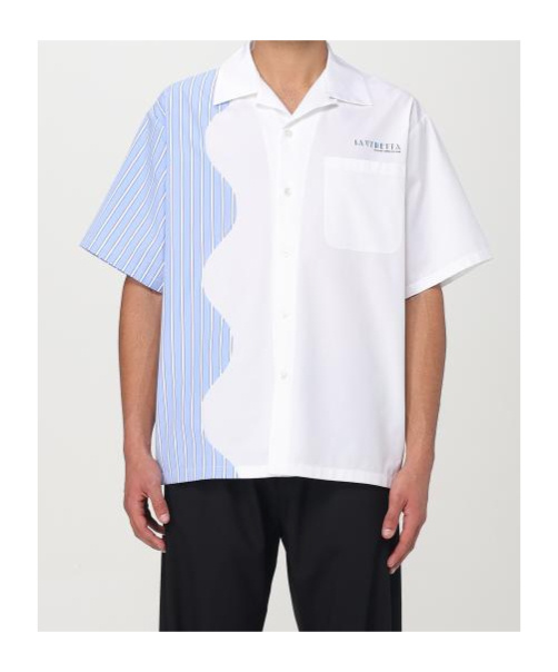 Msgm Stripe-detail Shirt In Multi