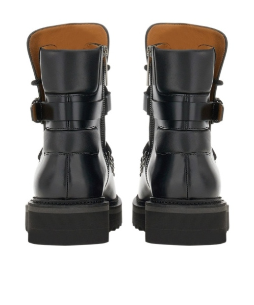 Ferragamo Leather Lace-up Boots In Black