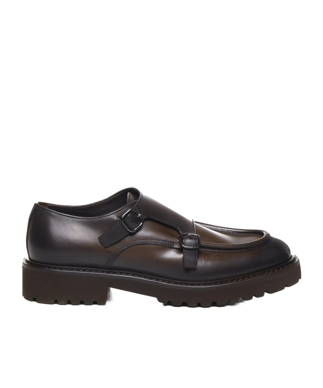 Doucal's Double-button Almond-toed Casual Shoes In Black