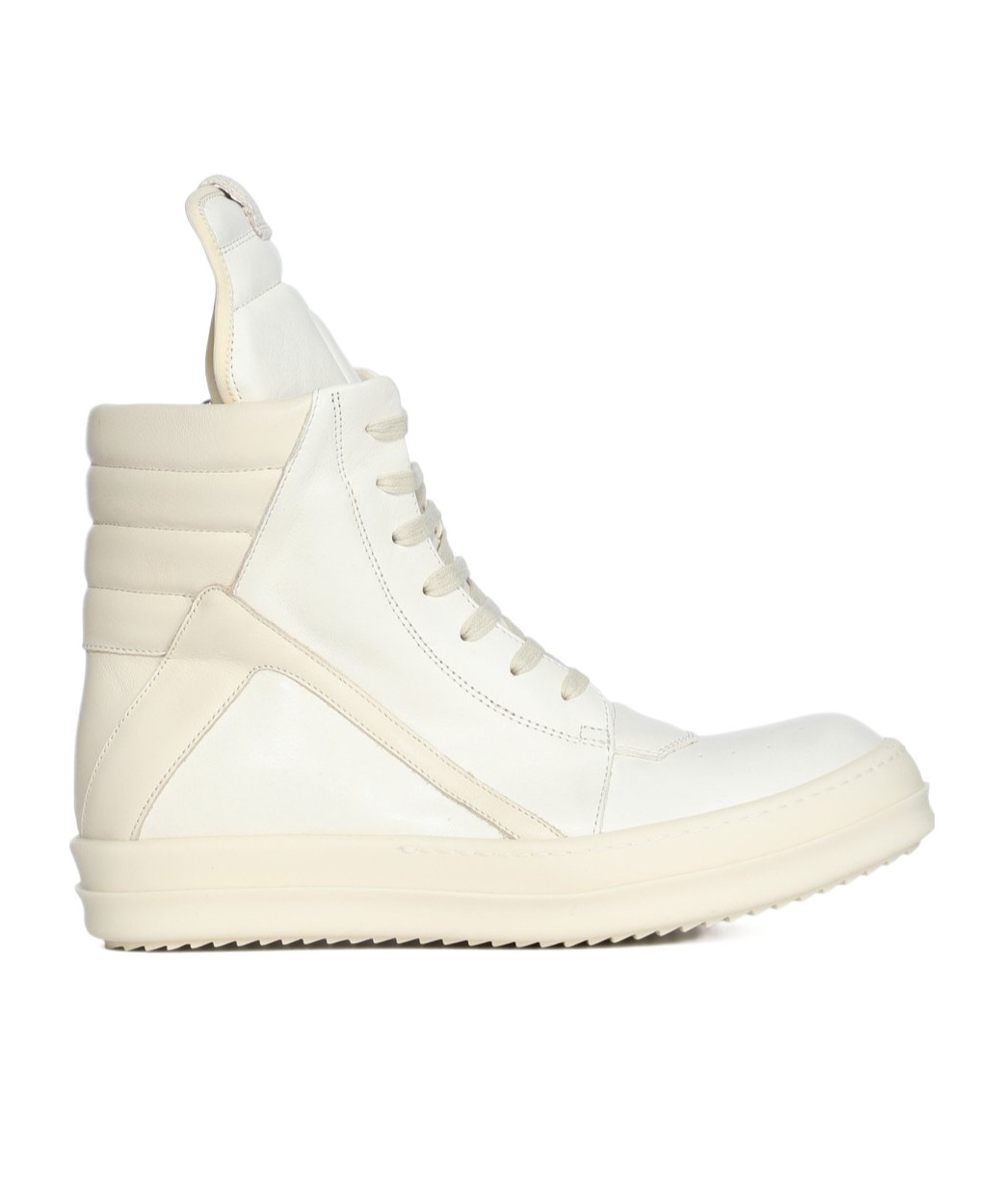 Rick Owens Round Toe High Top Casual Shoes In White