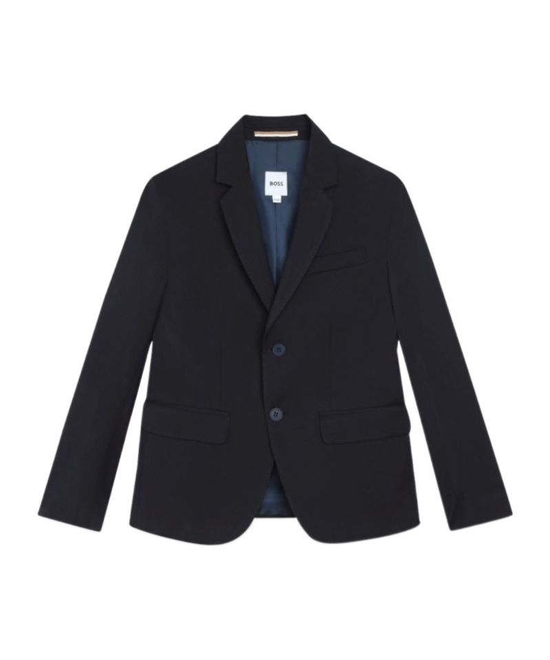 Hugo Boss Notched-lapel Single-breasted Blazer In Black