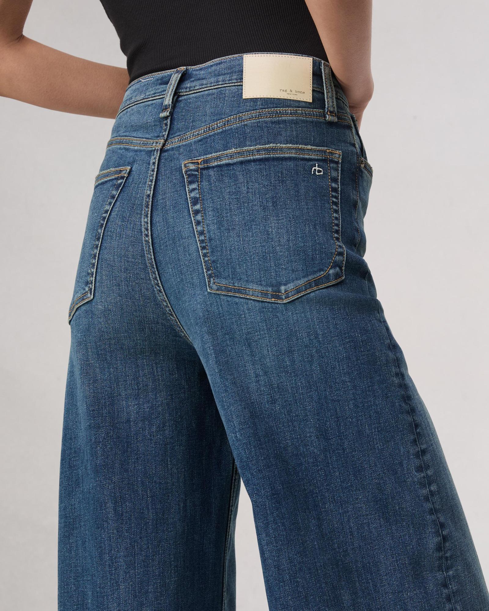 Rag & Bone Flexi Sofie High-rise Wide-leg Jeans In Blue